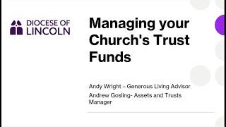 Managing Your Church's Trust Funds (Diocese of Lincoln)