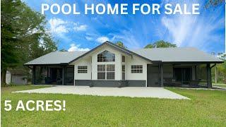 Inside a 5 ACRES  Home for sale in North Fort Myers Florida with a POOL 'SOLD'