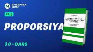 Proporsiya   30-dars /  M.Usmonov