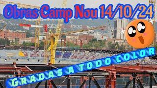 Camp Nou works 10/14/2024"Stadium stands in full color"