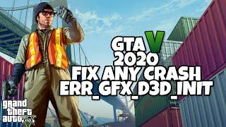 GTA V CRASH FIX ERR_GFX_D3D_INIT 2024 (Still Works)