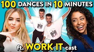 Sabrina Carpenter, Liza Koshy & The Cast Of Work It Try 100 Dances In 10 Minutes Challenge