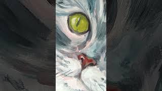 Cat Oil Painting Process