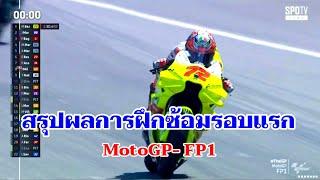 MotoGP ซ้อมรอบแรก อุณหภูมิพื้นเกือบ 50 องศา Bezzecchi ยืนหัวแถว