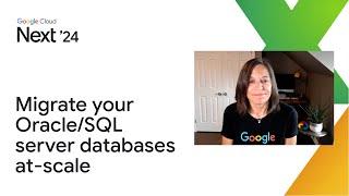 Migrate your Oracle/SQL server databases at-scale