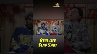 Real life Slap Shot: Goalie KOs Dude #knockout #goalie #ko #hockey #slapshot #penalty