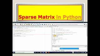 HOW TO CREATE A SPARSE MATRIX IN PYTHON ?