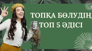 Топқа бөлудің топ 5 әдісі