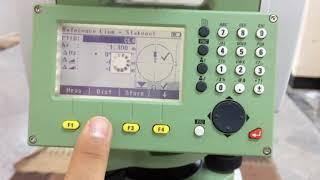 Total Station TS06 Plus Lesson eight reference line + offset