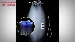 Valencia Thermostatic LED Shower System with Hand Held Shower