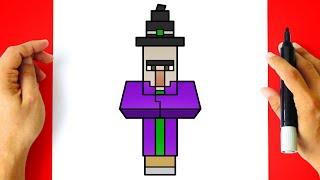 How To DRAW MINECRAFT WITCH