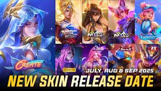 UPDATE ON THE LATEST MOBILE LEGENDS SKIN RELEASE DATE JULY, AUGUST & SEPTEMBER 2025 | MLBB NEW SKIN