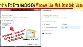 Windows Live Mail.Windows Essentials Couldn't be installed  To Try installing again, click Try again