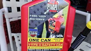 New Ryobi 40V electric weed eater, New gas can!