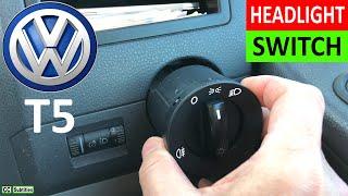 How to remove Headlight Switch on a VW T5 Transporter no Tools needed