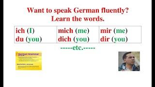 Learn German in English with Sarfuddin Ahmed A1 A2 B1: most important words for sentence formation