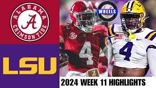 #11 Alabama vs #15 LSU | Full Game Highlights | 2024 College Football Highlights