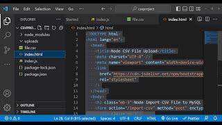 Node.js Express Project to Upload CSV File Data in MySQL Table Using fast-csv Library in Javascript