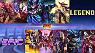 LEGEND VS EPIC SKIN 1 VS 1 FIGHT | MOBILE LEGENDS EPIC VS COLLECTOR