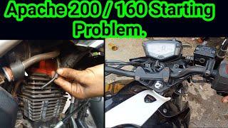 Tvs Apache 160/ 200 Bs4 4V bike Starting / Current / Self  starting Problem solved at home.