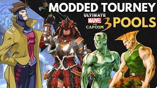 UMVC3 Mod Tourney - Palette Swap #6 POOLS (Gambit, Monster Hunter, Guile, IceMan, Leon, Thanos)