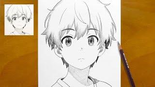 How to draw anime boy step by step || Original anime character drawing || Easy anime art
