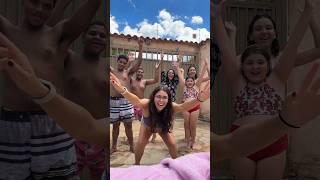 DESAFIO DE PULAR NA PISCINA ( quem foi melhor?? ) #poolparty #piscina #desafio