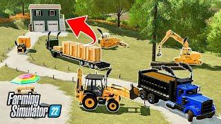 BUILDING AND LANDSCAPING  A  $500,000  VACATION HOUSE (CONSTRUCTION) | FARMING SIMULATOR 22