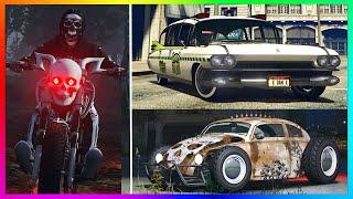 NEW Halloween Vehicles, ALL Cars/Bikes, BRIGHAM, Sanctus, HEARSE, GTA 5 DLC 2024 (GTA Online Update)