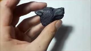 Нow to mold a WOLF from plasticine.Как слепить голову волка из пластилина(эскиз к резьбе по дереву)