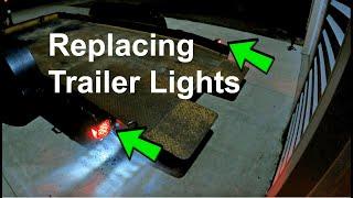 Replacing Broken Trailer Lights With LED Ones - Plasma Cut Old, Weld New Brackets - Friend's Trailer