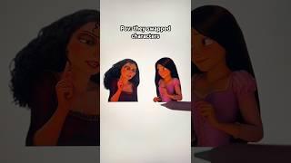 Mother Gothel and rapunzel transformation #disney #rapunzel #mothergothel #disneycharacter