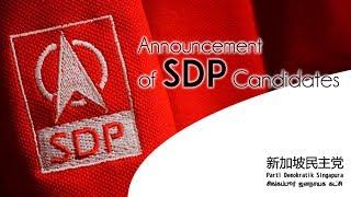Singapore Democratic Party (Announcing of candidate 28 Aug 2015)