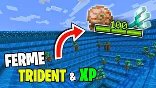 Ferme à TRIDENT et NOYERS dans Minecraft 1.21 Bedrock!