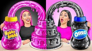 Black vs Pink Cake Decorating Challenge by Multi DO Joy