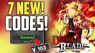 *NEW CODES!* DEMON BLADE TYCOON CODES - 2024 | DEMON BLADE CODES | ROBLOX CODES!