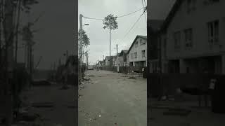 Aftermath of shelling in a residential area in Gostomel