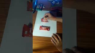 Kit kit kat 3D  Drawing Short#100k Viral Viral #viral #art Viral kit kit Kat