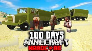 We Survived 100 Days in a Convoy Zombie Apocalypse in Hardcore Minecraft