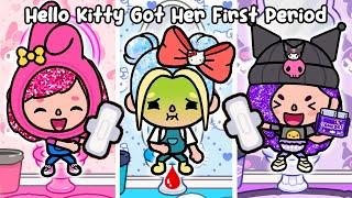 HELLO KITTY Got Her First PERIOD At School 🩸  Sad Story | Toca Life Story | Toca Boca