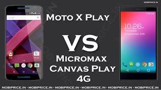 Compare Online Micromax Canvas Play 4G VS Moto X Play Price, Specification, Review