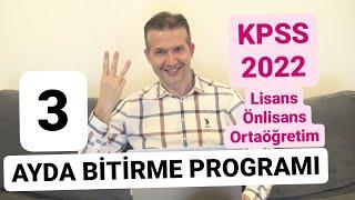 3 AYDA KPSS BİTİRME PROGRAMI PDF  #kpss2022