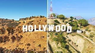 GTA 5 vs GOOGLE Earth #1 | Los Santos and Los Angeles Comparison