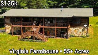 Virginia Farmhouse For Sale | $125k | 55+ Acres|Virginia Farms For Sale|Virginia Cheap Land For Sale