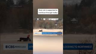 Pacific Northwest slammed with flooding from atmospheric river #shorts