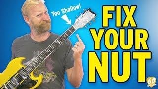 CHEAP NUT FIX for your CHEAP GUITAR NUT - This is how I do it, what do you do?