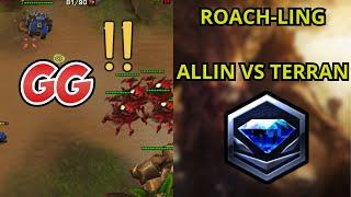 ALLIN ZERG VS TERRAN DIAMANTE 1 [Cucarachas + zerlings]  - STARCRAFT 2