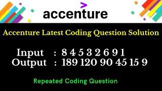 Accenture Latest Coding Questions 2021 with Solution | Input Output Campus