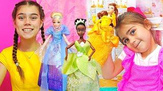 Nastya and her new Princess Dolls. A funny story | Nastya Artem Mia