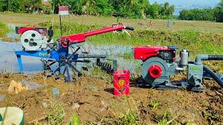 Part 2 DIY mini traktor membajak sawah dan diesel pompa air irigasi